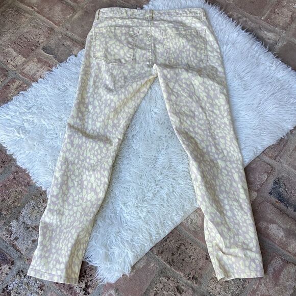 Loft Modern Straight Animal Print Classic Five Pocket Straight Leg Jeans Size 6 - Picture 12 of 13